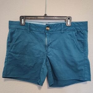 American Eagle Teal Midi Short size 14